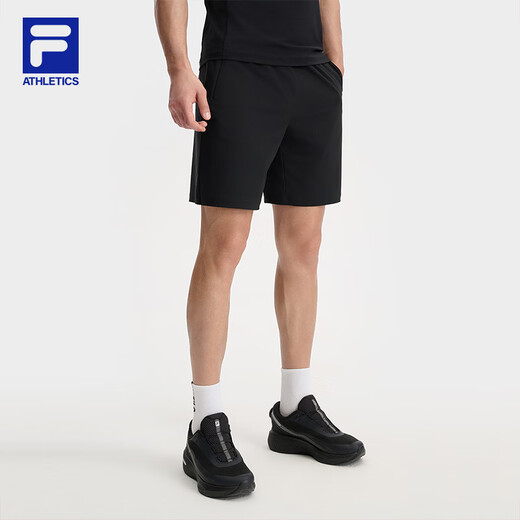 FILA 斐乐官方男士针织短裤2025秋季跑步健身运动基础五分裤