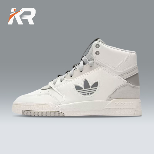 Adidas (adidas) clover women's shoes summer new high-top fashion versatile shock-absorbing wear-resistant breathable sneakers sports casual shoes IF2694 Hanyu white/grey 38.5