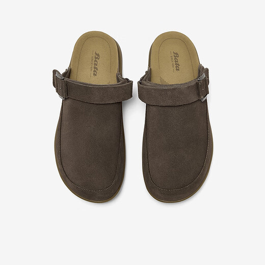 Bata Birkenstock Men's 2025 Summer Shopping Mall New British Style Ox Le cuir confortable Sandales à semelle épaisse 51051BL5 BRORN 38