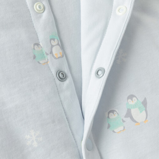 戴维贝拉新生儿针织夹棉爬服秋冬女宝宝男婴哈衣连体服