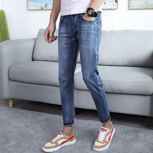 Lee Kids Trendy Marke Soft Herren Jeans Trendy Slim-sitzende Jeans Elastic Casual Herren Jeans 9905 Blaue Hosen 28 (2 Fuß 1) 100jin [Jin ist 0,5 kg]