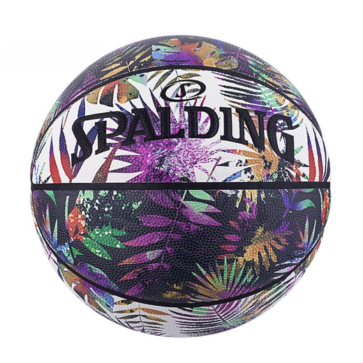 斯伯丁（SPALDING）篮球自然风格涂鸦室内外比赛黑金灵境礼物7号篮球 五角星 76-867Y 银蓝【随机赠品 七号篮球(标准球)