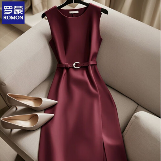 
Romon sleeveless dress for women in summer fishing and dating unique, beautiful, dignified, elegant, and super beautiful red waist-hugging skirt. Red dress M Recommended 80-100 Jin [Jin equals 0.5 kg]