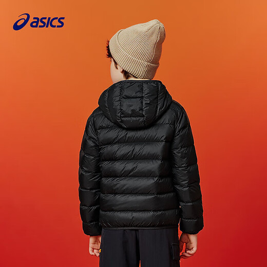 Vêtements pour enfants Asics 25 ans d'hiver Veste de chauffage léger à trois à trois tireurs pour enfants [Charge élevée] Propre noire 1000-Duck Down 175 Farming 117,3g