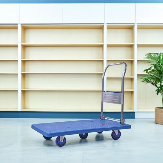 Stille Trolley mit 5 Rädern, Flachbettlastwagen, Ladung, großen Rädern, faltbarem Haushalt tragbarer Warehouse 13565 (Ladung 800 Jin [Jin ist gleich 0,5 kg]) Super Stummes Handläufe