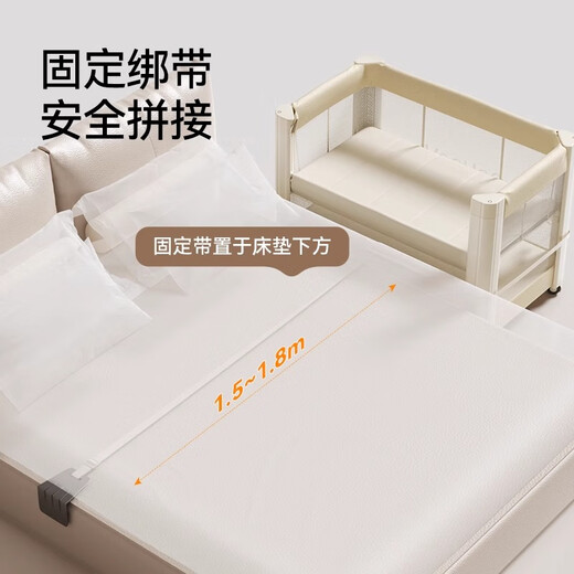 Ying's crib sleeping warehouse free installation splicing large bed multi-functional removable folding newborn baby bb bed quality Chinese version folding crib + storage basket + baby mosquito net