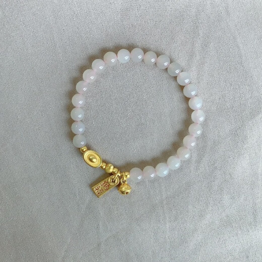 CAOX gold small gold beads ingot ancient method transfer bead bracelet women's pure gold 999 gold gift for girlfriend's Valentine's Day main picture bracelet