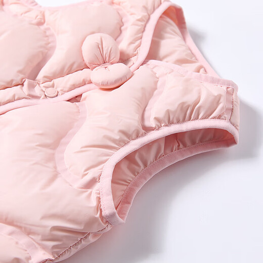 Disha Children's Clothing Girls Vest 2025 Autumn and Winter Little Girls Down Vest Vest Children's Jacket Peach Pink 130