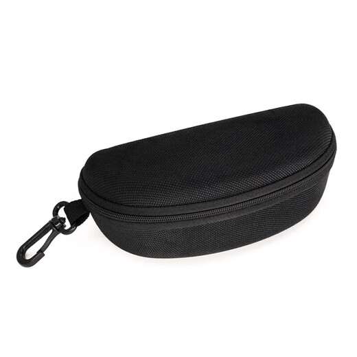 Car glasses box for men convenient anti-pressure sunglasses box zipper hook portable personalized men and women storage bag windproof goggles - 1 glasses box + 1 glasses cloth No Specifications