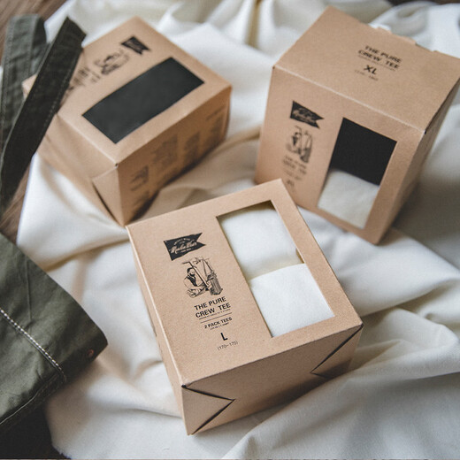 Madden workwear heavyweight t-shirt men's summer breathable cotton short-sleeved men's American retro high street white half-sleeved bottoming shirt black + off-white / 2 pieces couple t-shirt summer short-sleeved L (175)