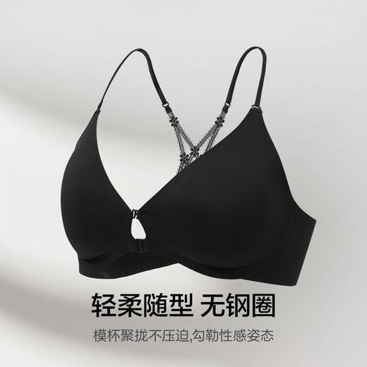 爱慕内衣女夏季光面无钢圈前扣细肩带美背文胸AM17B051 165