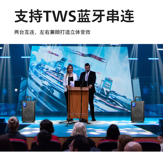 Philips Square Dance Audio outdoor stage high-power mobile portable trolley commercial conference speaker wireless Bluetooth high volume karaoke amplification with dual microphone SD170MAX 12-inch bass + dual microphone