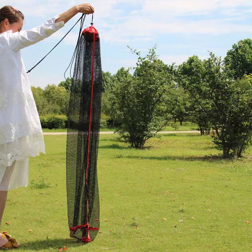 Shushe's new grain wheat fish protector for wild fishing, portable small quick-drying nano-scratch fish net pocket, fish basket, fishing protective bag, easy to store 50cm 1m grain wheat protector + rope + ground plug
