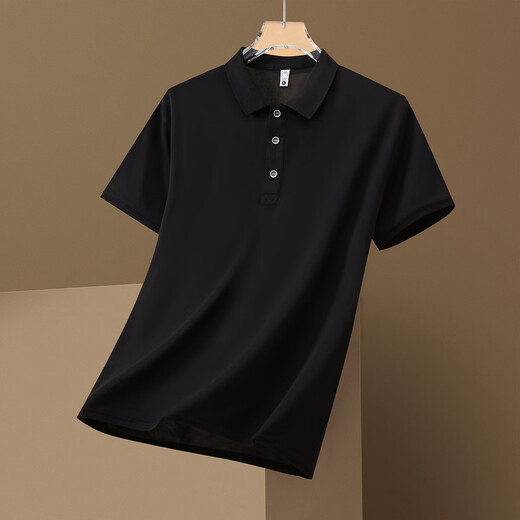 Pierre Cardin camiseta de manga corta para hombres 2025 nuevos collar de polvo de seda de hielo negocios casual de color sólido