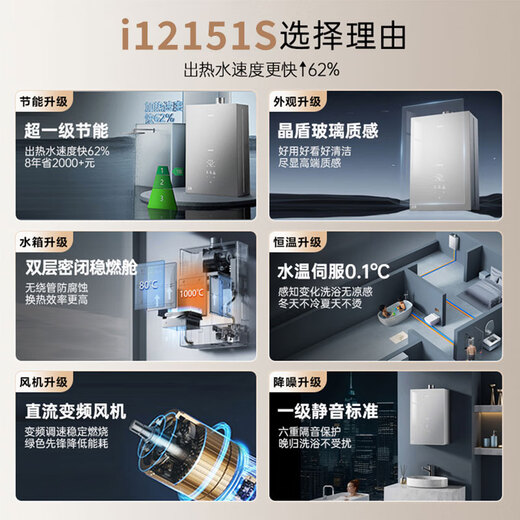 Vatti I12151S-16L Nationale Subvention offizielle Stufe 1 Stille Wasser-Servo-Gas- und Stromschutz WiFi Intelligenter Kontrolle Konstante Temperatur Gaswarmwasserbereiter Neue Produkt Konsultieren Sie den Kundendienst, um Überraschung zu genießen, um Überraschung zu genießen