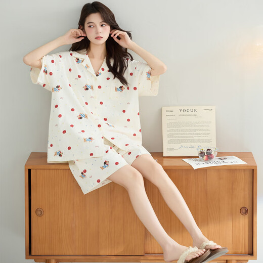 帕兰朵纯棉睡衣女夏季2025年新款短袖短裤可爱女生卡通加大家居服套装春 白色腊肠狗 认准帕兰朵官方旗舰 2XL 身高170-175c体重140-160斤
