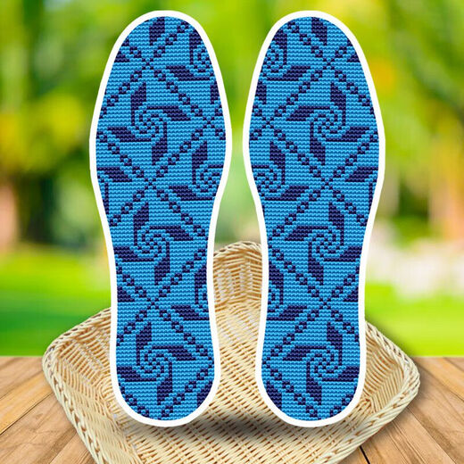 
2024 new printed cotton cloth hand-embroidered cross-stitch insole semi-finished product embroidered by men and women Rose red 683 Whatever you want come true 41 size