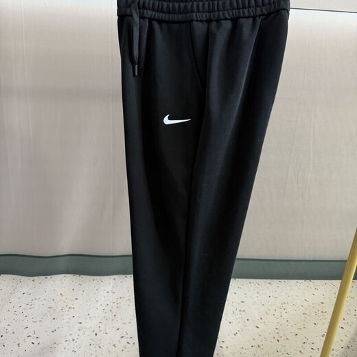 NBA VIBE autumn and winter new embroidered sports trousers casual sports pants for men and women flat loose straight spring and autumn sweatpants trend Nike-spring and autumn black black line embroidery 2XL Nike-2XL