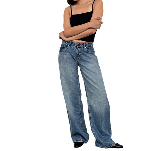 Lee Kids American Retro Low Raise non élastique lavage droit de lavage droit pour femmes en automne