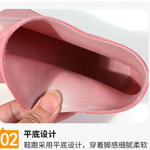 四季通用雨鞋女士短筒防水防滑水鞋低帮雨靴加绒保暖厨房洗车胶鞋 917粉色 （建议拍大一码） 40