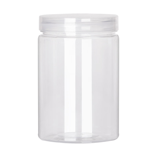 Panizhe Plastikglas Haustiernahrung Grade Versiegelte Glas verdickte Weitmundflasche mit Kaffeefarbe Deckel Süßigkeiten kleiner Meeresfrüchte Verpackungseimer 5,5 x 8,5 cm 16 g brauner Deckel 1098 Stücke