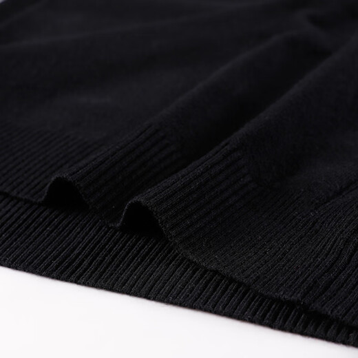 ROMON Knitted Sweater Men's Autumn and Winter Simple Solid Color Thin Sweater Men's Half Turtle Collar Pullover Bottoming Shirt Men's Black XL