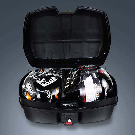 Car wife large capacity motorcycle box trunk extra large size universal rear box electric scooter trunk extra large back box 691 trunk black 47 liter special offer
