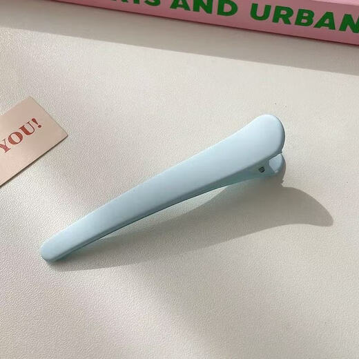 Macaron hair clip, spring color seamless bangs clip, simple one-word clip for face wash, makeup and haircut, side clip for broken hair, Macaron hair clip, 2 pack, random color