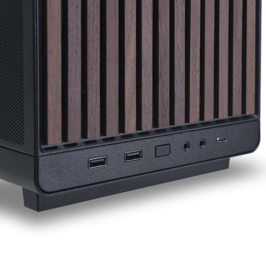 LIANLI A3 case wood version 360 water-cooled desktop mini mini case MATX desktop game e-sports mesh cooling supports 415mm long graphics card Lianli A3 wood grain black