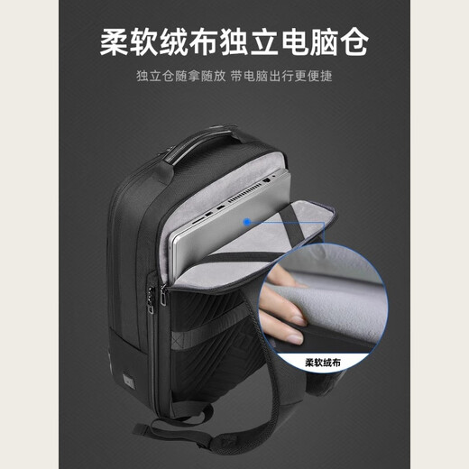 GPHF Japanischer GP Männer lässig Business Rucksack Travel Commuter Business Travel 15,6-Zoll Laptop Rucksack Rucksack elegant Schwarz