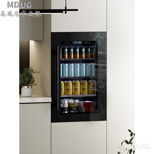 MDUG European imported quality high-end embedded wine cabinet constant temperature and humidity wine cabinet ice bar household small beverage cabinet built-in refrigerated wine cabinet 24-bottle air-cooled frost-free wine cabinet