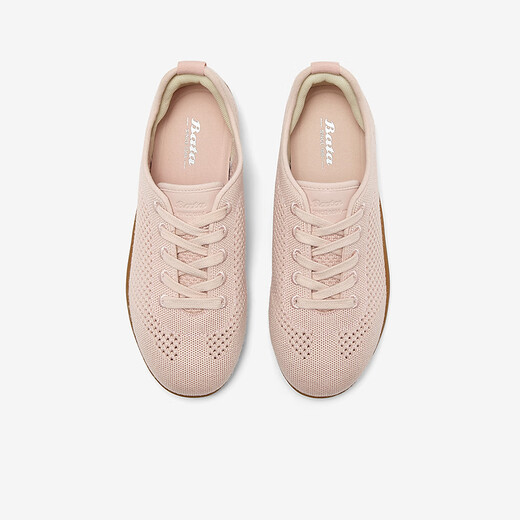 Bata Milkshake Cheese Autumn New Breathable Soft Thin Sole Sports and Leisure Moral Training Shoes ALIA2CM5 Chinese Valentine's Day Pink 37