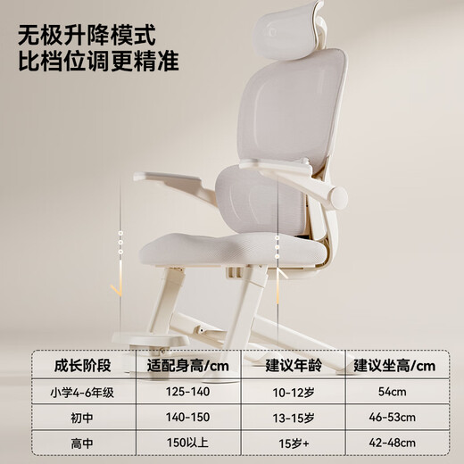 IGROW learning chair for teenagers, middle school students, ergonomic chair, writing lift, office desk, computer chair