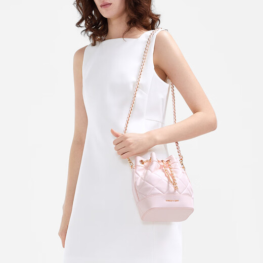 Charles/Keith Muttertag Geschenk Charles/Keith Frauen 2-10701506 gestepptes Diamond Bucket Rucksack hellrosa hellrosa gesteppt
