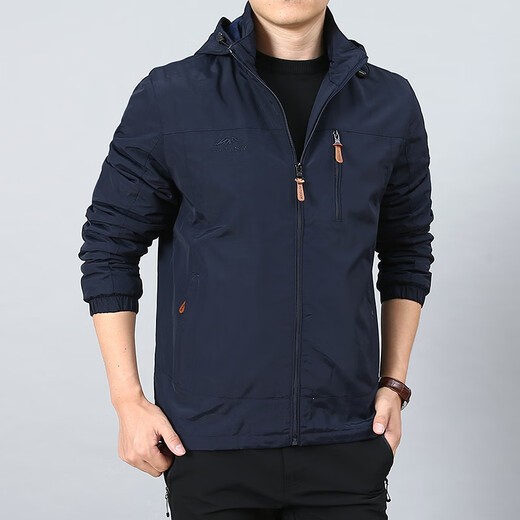 
VIIBEST9898 Cross-border casual jacket autumn and winter outdoor windproof charge plus velvet hooded casual jacket sports clip black M