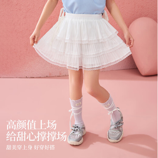 ASK JUNIOR儿童裙子法式芭蕾风短裙夏青少年蛋糕裙女大童网纱裙公主裙半截裙