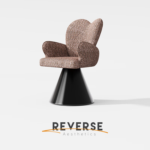 Counterclockwise makeup chair Italian style light luxury high-end dressing table stool girl's bedroom cloakroom nail art chair b383 makeup chair brown pink