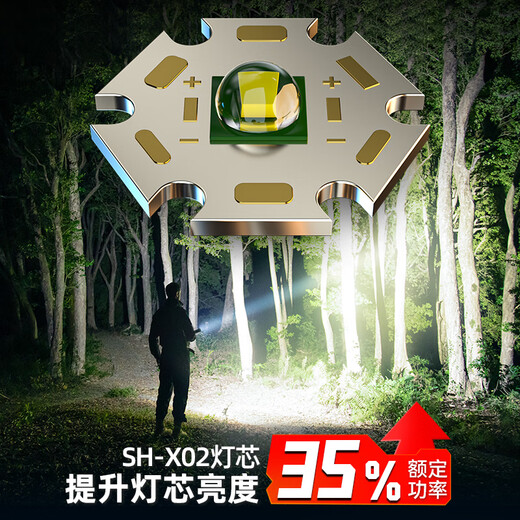 SupFire high-light flashlight, zoom, ultra-bright, long-lasting, day-penetrating, household, small, portable, military, outdoor, home-specific emergency light