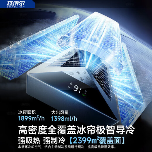 Senshier 2025 new style丨Whole house 16C air conditioner fan cooling wind electric fan refrigeration bladeless tower fan silent floor fan home living room vertical dormitory smart bedroom ice crystal refrigeration refrigeration 200丨voice model German aviation motor丨3D surround wind sense丨35db silent and undisturbed