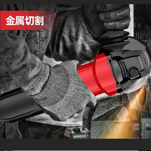 德力西电气（DELIXI ELECTRIC）角磨机切割机家用手磨机磨光机打磨机手磨机砂轮机GD1365电动工具 木工石材金属研磨切割套餐 大功率800W