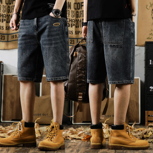 Rankdavid Light Luxury New Brand American Casual Denim Shorts Мужчины носят 5 минут.