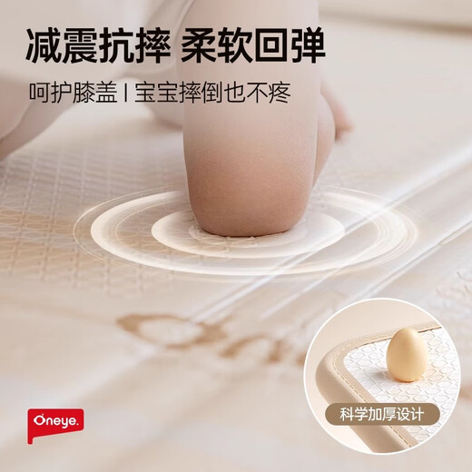 Wanya baby crawling mat thickened household baby children folding crawling mat without methanol odorless anti-fall XPE living room floor mat folding [double-sided XPE] pastoral bus + classic presbyopia 200cm*180cm [thick 2cm]