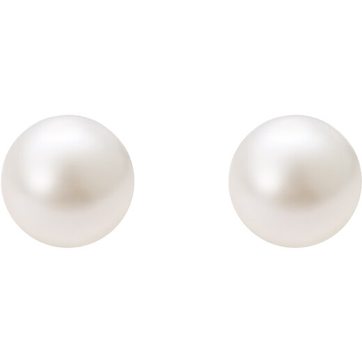 Saturday Fortune S925 silver pearl earrings birthday gift women's steamed bun beads 9.5-10.5mm
