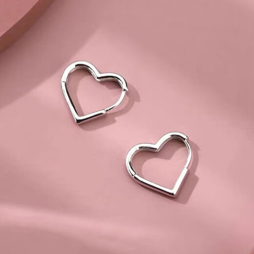 Nilan Fat Donglai same style pt950 platinum earrings for women PT950 summer love earrings 2024 new platinum earrings earrings love earrings