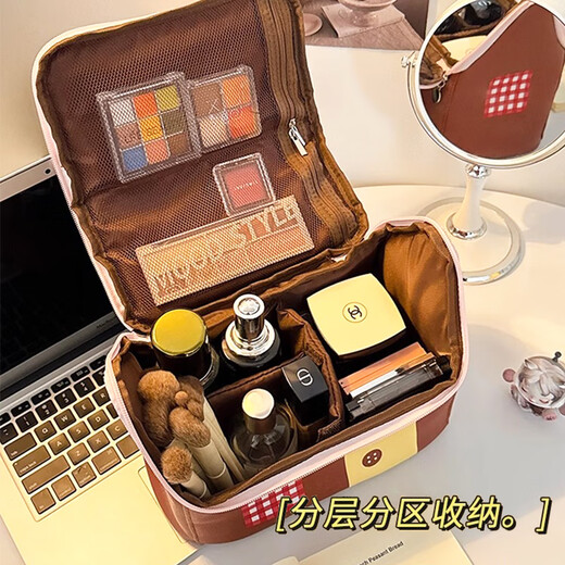 Hundertcharakter-Dopamin-Make-up-Tasche für Frauen mit großer Kapazität tragbarer Reisen tragbarer Make-up-Box süße Kosmetik-Aufbewahrungstasche