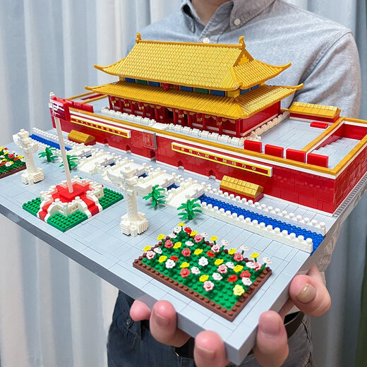 苏州园林中国风拼装榫卯积木微钻高拼装难度男孩高端生日礼物 乐智9926迷你苏州园林中庭