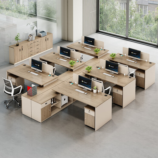 Semphia staff desk simple modern financial table screen booth office desk and chair combination single seat