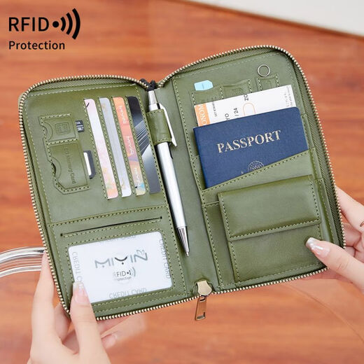 NEU 2024 Neues RFID Long Passport Bag Multifunktionales Zipper-Pass-Clip-Ticket-Ticket-Zertifikat Tasche Cuilu