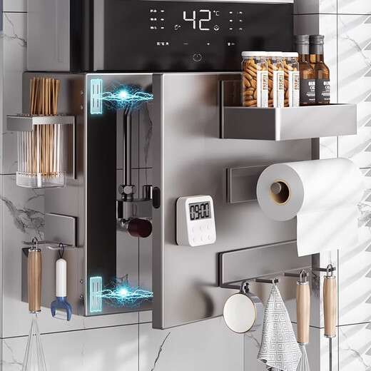 Shiqing German Gas Water Heater Cover Wall-hung Boiler Cover Ugly Natural Gas Pipe Shelf Kitchen Magnetic Hole Board Please contact customer service for door opening customization