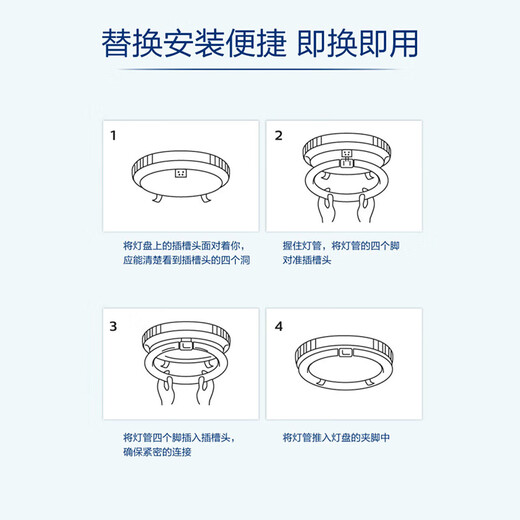 Philips (PHILIPS) three-primary color ring energy-saving fluorescent lamp ceiling lamp round wick replacement light source T5 thin ring lamp 32W medium light